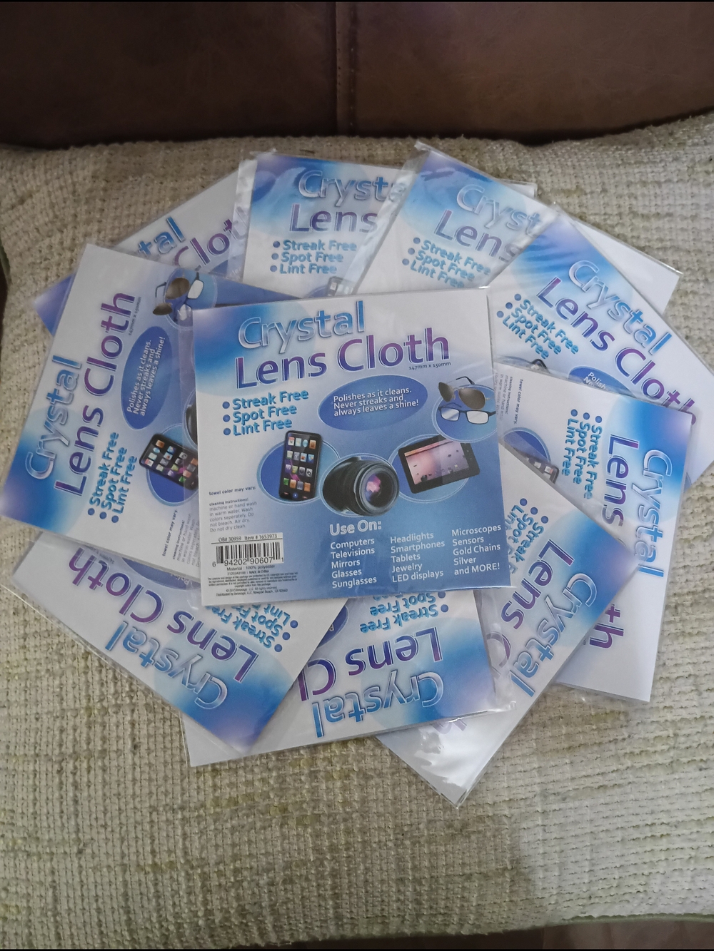 Lens Cloth - Blue Microfiber Cleaning Cloth for Electronics